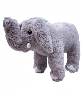 Elefante Cinza Tromba Levantada 16cm - Pelúcia