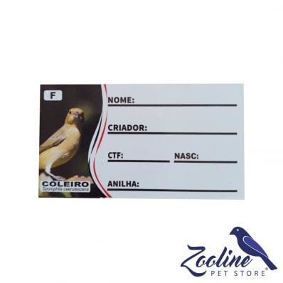 PLACA DE IDENTIFICAÇÃO PVC - COLEIRO FÊMEA