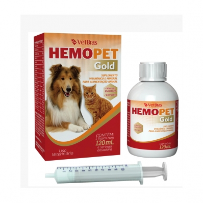 Suplemento Vitamínico e Mineral - Hemopet Gold - 120ML