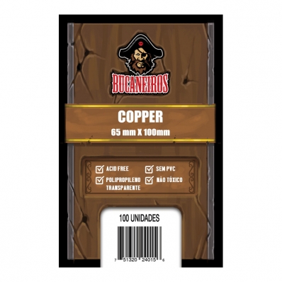 Copper (Protetor de Carta) 65 x 100 mm - Sleeves Bucaneiros Jogos