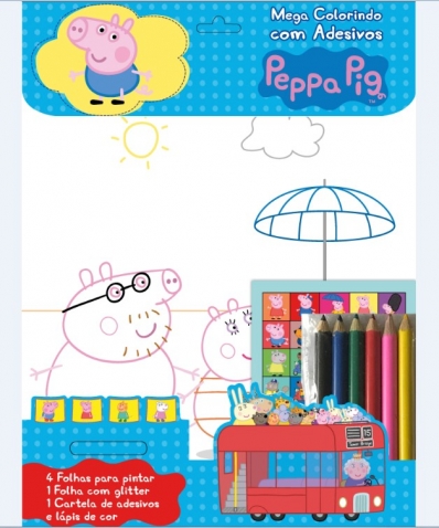 Peppa Pig - Mega colorindo com adesivos