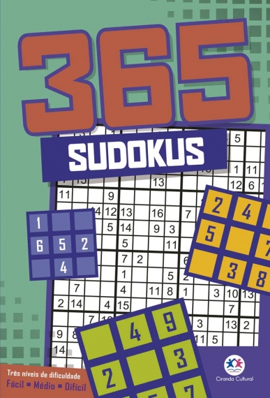  365 sudokus: Três níveis de dificuldade - Fácil - Médio - Difícil