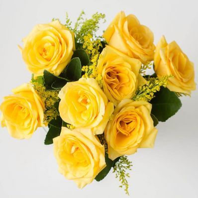 Ramalhete meia dúzia de Rosas amarelas