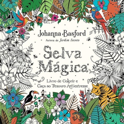 Selva mágica - Livro de colorir e caça ao tesouro antiestresse