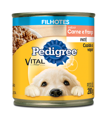 Pedigree Lata - Cães Filhotes - Patê Carne e Frango - 290 gr