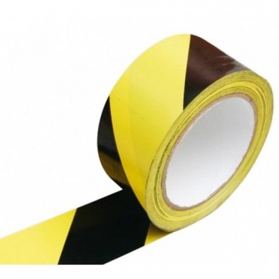 Fita demarcação área zebrada - 50mm x 30m