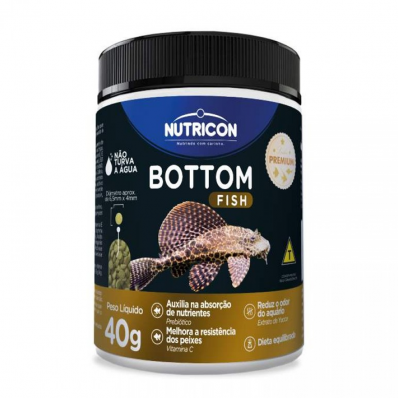 Ração Completa e Extrusado para Peixes - Bottom Fish - 40G