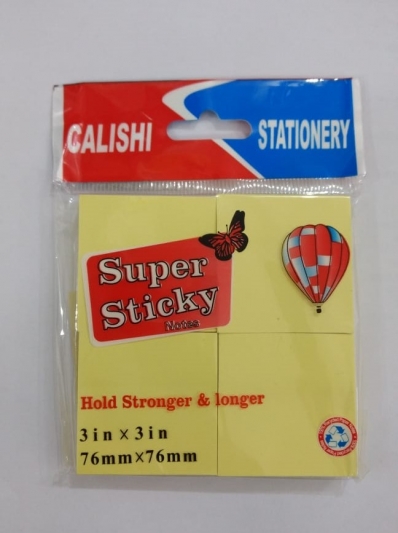 Postit Super Sticky para anotação 3.70x3.70cm com 4 - BJ7903