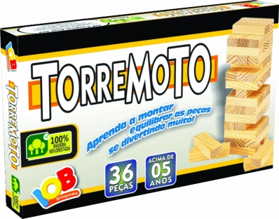 TorreMoto - Jogo educativo de madeira com 36 peças - IOB
