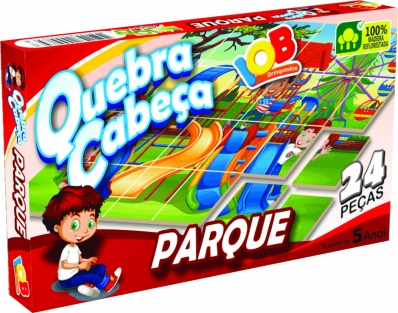 Quebra cabeça: Parque - Jogo educativo de madeira com 24 peças - IOB