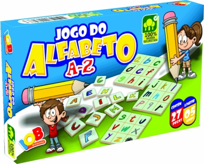 Jogo do alfabeto: A-Z - Jogo educativo de madeira com 27 peças - IOB