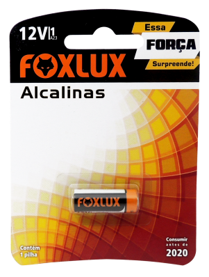 Pilha Bateria Alcalina 12V A23 Blister C/ 1 - Foxlux