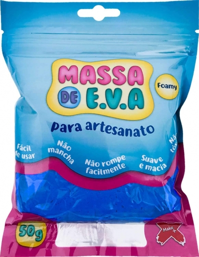 Massa para modelar EVA azul escuro 50 gr - Make+
