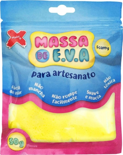 Massa para modelar EVA amarelo 50 gr - Make+