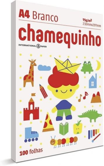 Papel sulfite multiuso A4 75g 210X297mm - 100 Folhas - Chamequinho