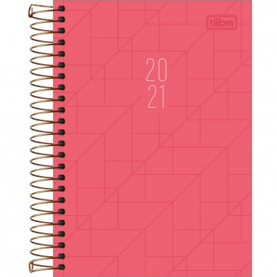 Agenda executiva espiral diária spot feminina 2021 - Tilibra