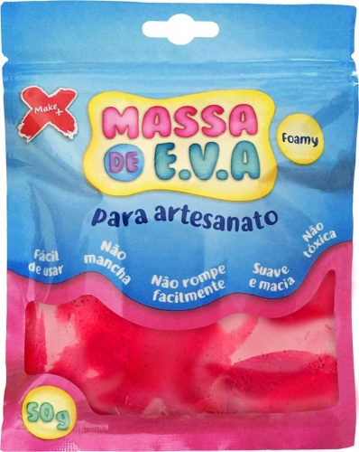Massa para modelar EVA vermelho 50 gr - Make+