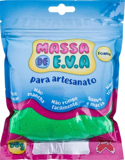 Massa para modelar EVA verde escuro 50 gr - Make+