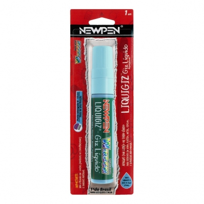 Marcador window giz com ponta retangular 8/15 mm azul neon MW500 - Newpen