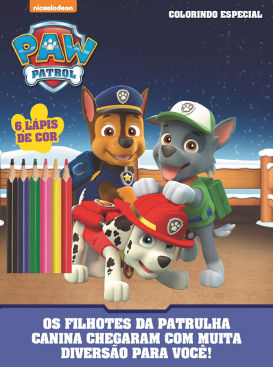 Paw Patrol: Colorindo especial - Contém 6 lápis de cor