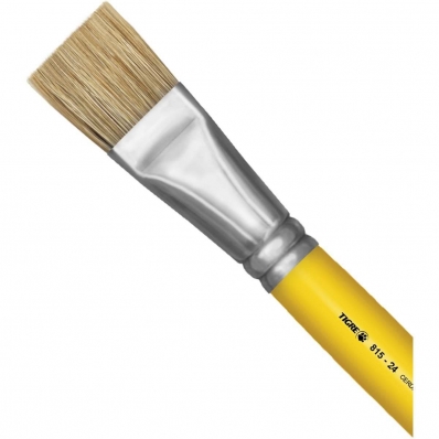 Pincel longo chato 815-24 pcte com 3 un - Tigre