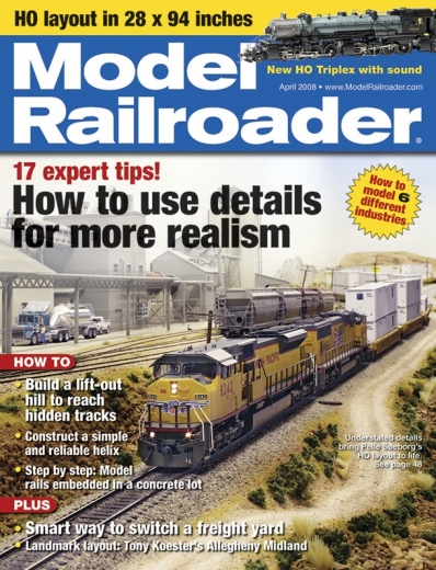 Usado - Revista Model Railroader - April - 2008