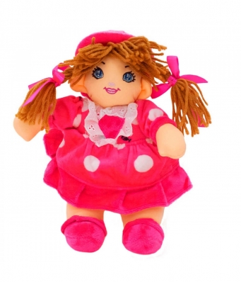 Boneca Pink Círculos Com Chapéu 28cm