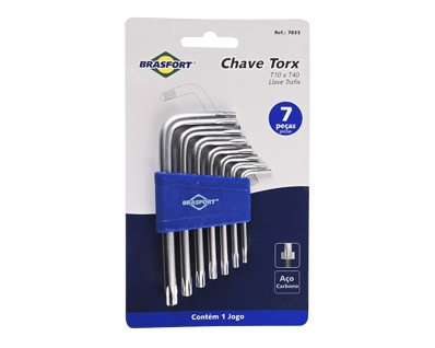 Chave Torx Brasfort Jgo 7Pcs T10-740 Blister 7833