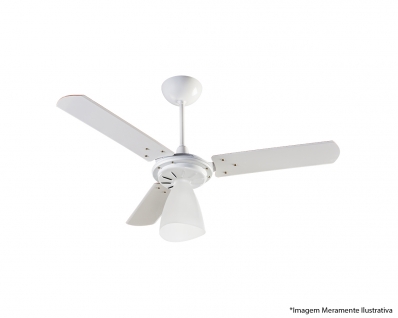 Ventilador Teto Wind Light 3 Pas Branco 220V Copo