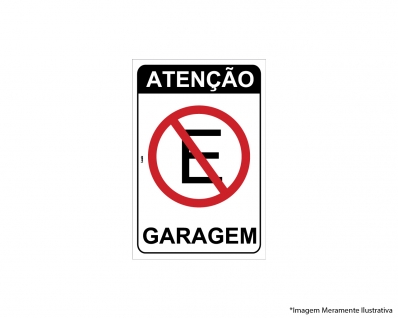 Placa Sinal.pvc 20x30cm Atencao Garagem Ref2471