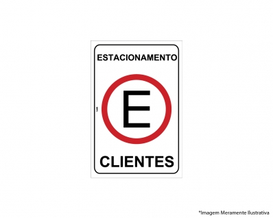 Placa Sinal.pvc 20x30cm Estac. Clientes Ref2258