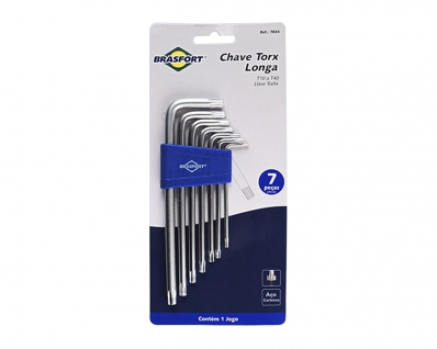 Chave Torx Longa Brasfort Jgo 7Pcs T10-740 Blister 7834