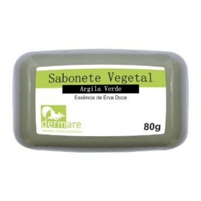 Sabonete Facial De Argila Verde Dermare - 80g
