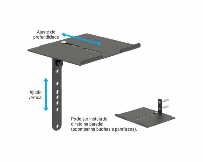 Suporte Para Receptor Conversor Net Sky Tv Digital e Dvd