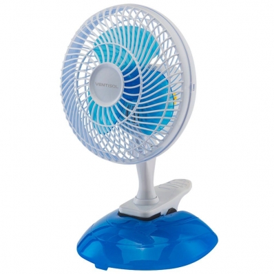 Ventilador De Mesa Ventisol Mini Branco Com 3 Pás Cor Azul, 20cm De Diâmetro 220v