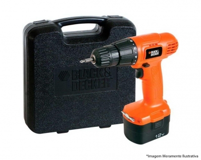 Furadeira Parafusadeira Bateria 220v 12v Cd121k Black Decker