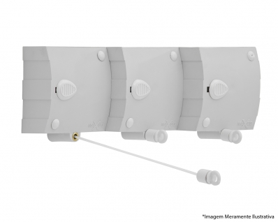 Varal Modular Recolhe Automático - 3 Peças Com 4,8 M Cada