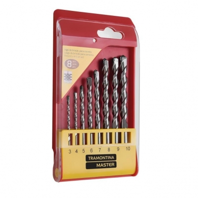 Jogo Kit De Brocas De Widea Concreto 3 À 10 Mm Com 8 Peças