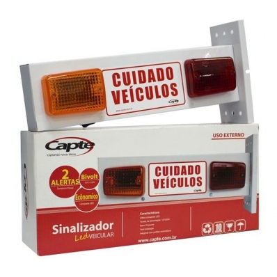 Sinalizador Veicular Led Garagem Entrada E Saída Sonoro