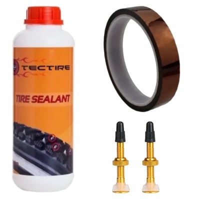 Kit Tubeless Tectire Selante 1000ml Válvula Fita Sem Amônia