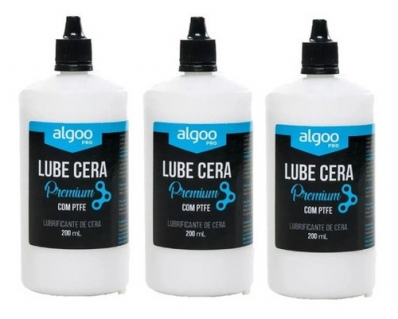 3x Lubrificante Bike Corrente Algoo Premium Cera 200ml 