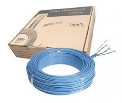 Cabo De Rede / Cftv 24 Awg C/ 100 Metros Azul Tex