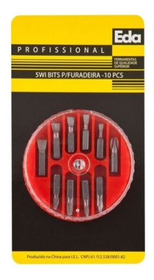 Bits Para Furadeira Eda Kit Com 10 Peças