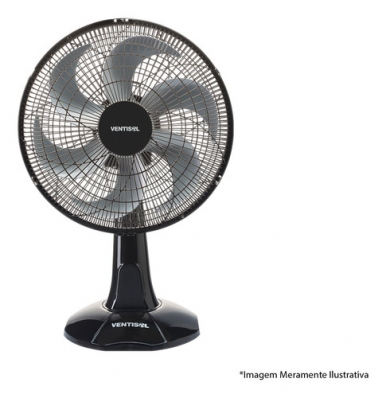Ventilad Mesa Turbo Preto 6 Pas 30cm 52w 220v