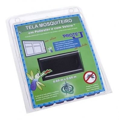 Tela P/janela C/velcro Pr 0,60x0,60