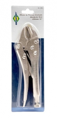 Alicate Pressao Brasfort Reto Cromado 10 Blister 8785