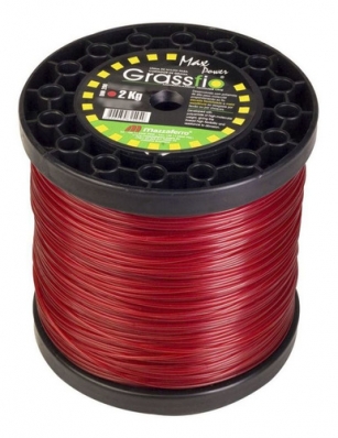 Fio Nylon Cortador Grama Grassfio 2,0mm 2kg Vermelho