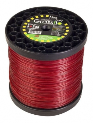 Fio Nylon Cortador Grama Grassfio 2,4mm 2kg Vermelho