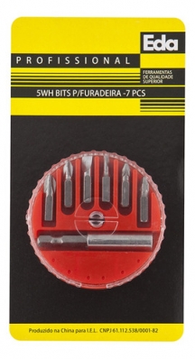 Bits Furadeira Jg 07pcs C/adaptador Blister