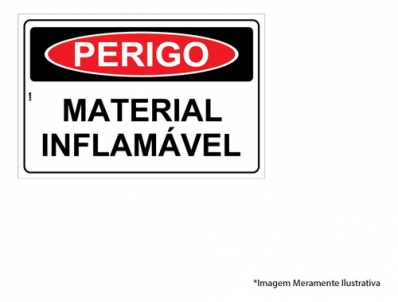 Placa Sinal.pvc 20x30cm Perigo Material Inflamavel